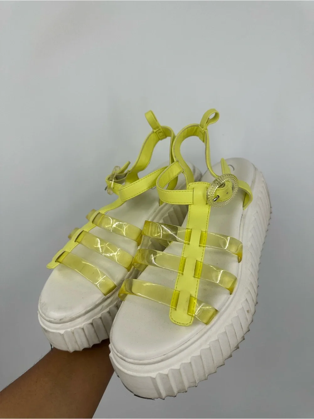 Circus New York By Sam Edelman Chunky Platform Neon Gladiator Sandals Size 10